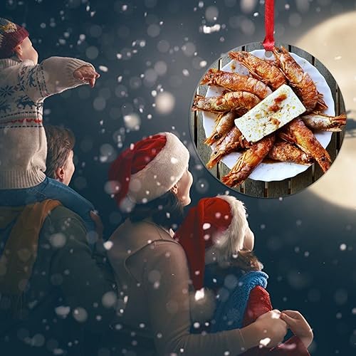 Miniatura 5 de Adorno  Divertidos y deliciosos adornos de comida rápida para árbol de Navidad, tortilla mexicana, burrito, camarones, adorno colgante de Navidad,