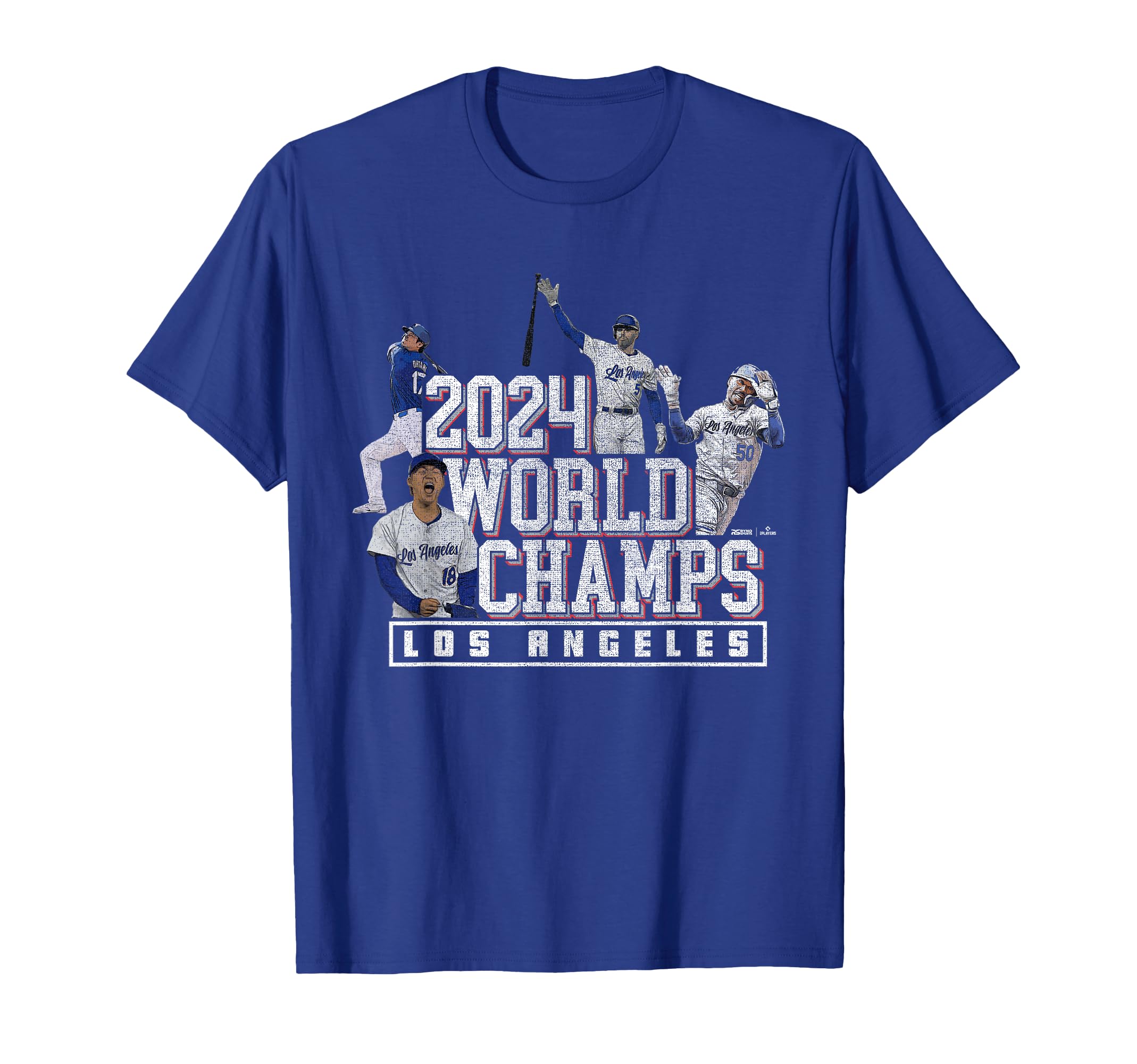 Ryno Sports 2024 World Champs LA Team 4 Players Los Angeles Baseball T-Shirt