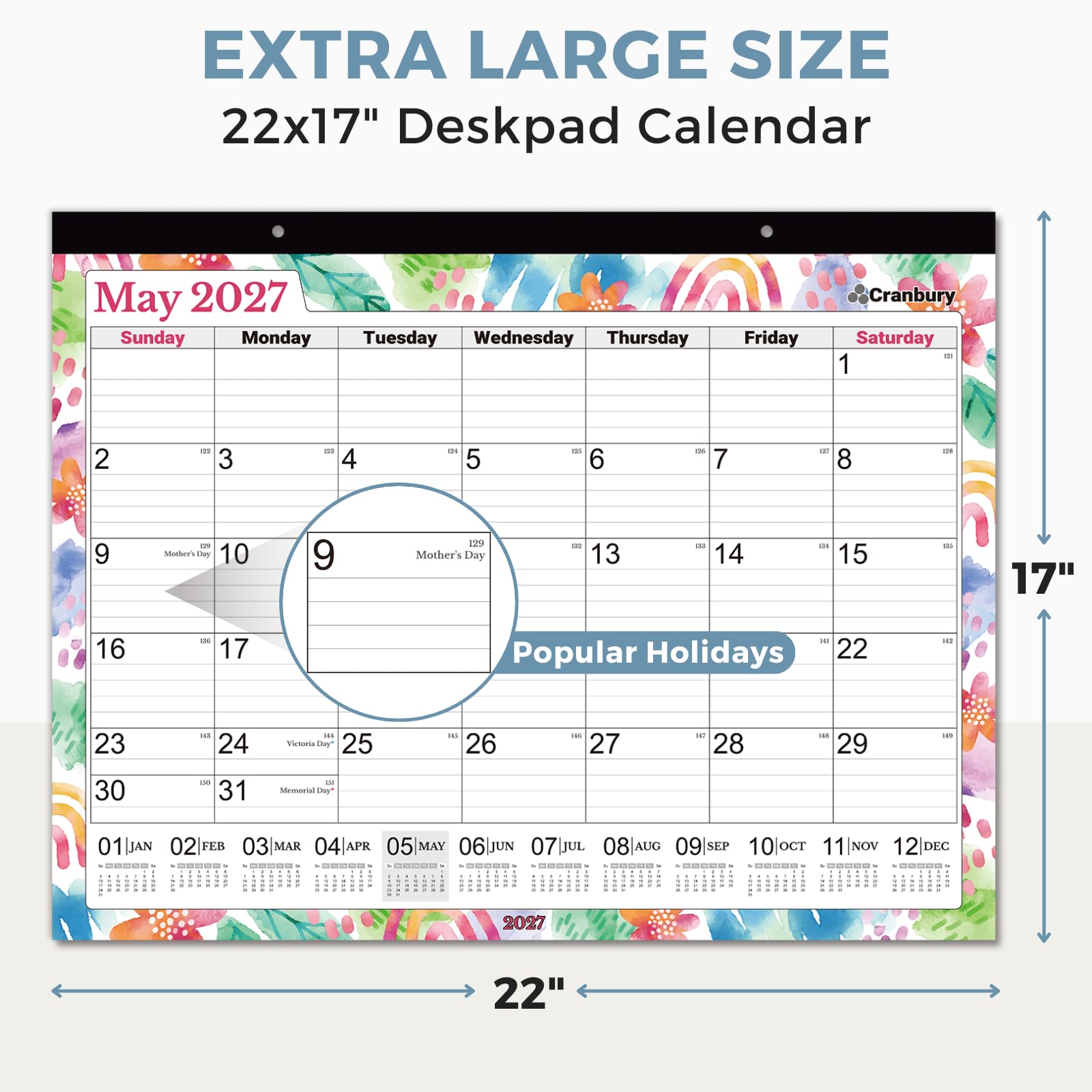 Schreibtischunterlage Kalender Endar mit Stick ers