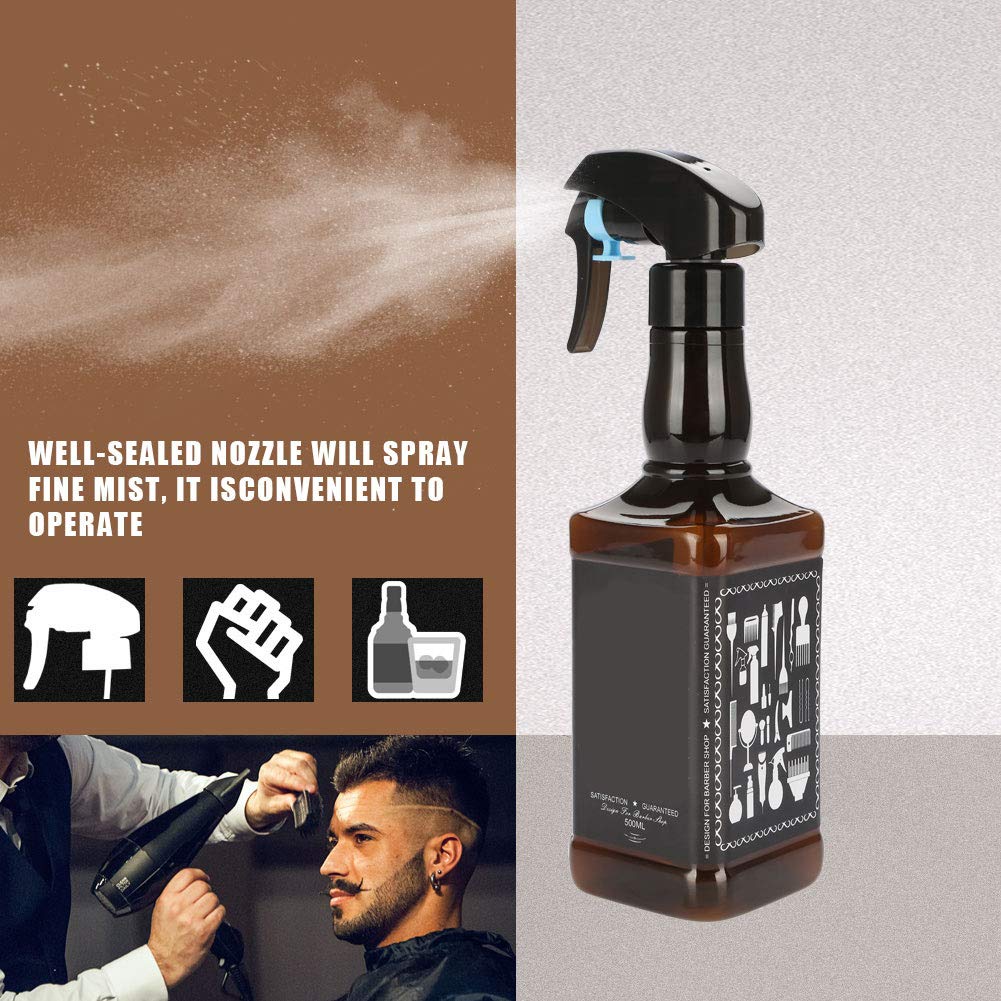 Butelka z rozpylaczem do fryzury, 500 ml plastikowa butelka z rozpylaczem fryzjerskim Salon fryzjerski Narzędzia do włosów Rozpylacz wody (brązowy)