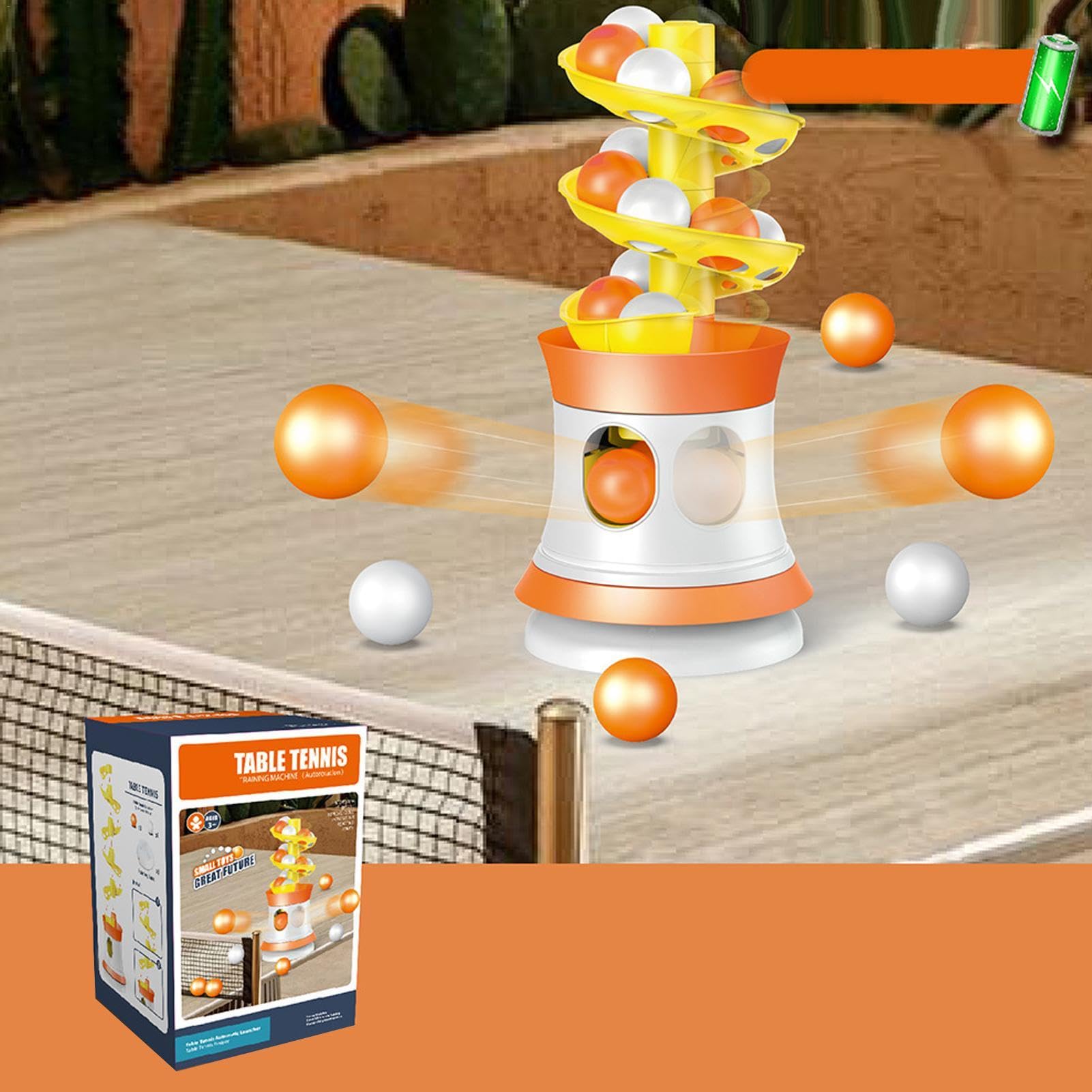 Máquina de tenis de mesa robot lanzador de pelotas automático 16 pelotas precisión robusto
