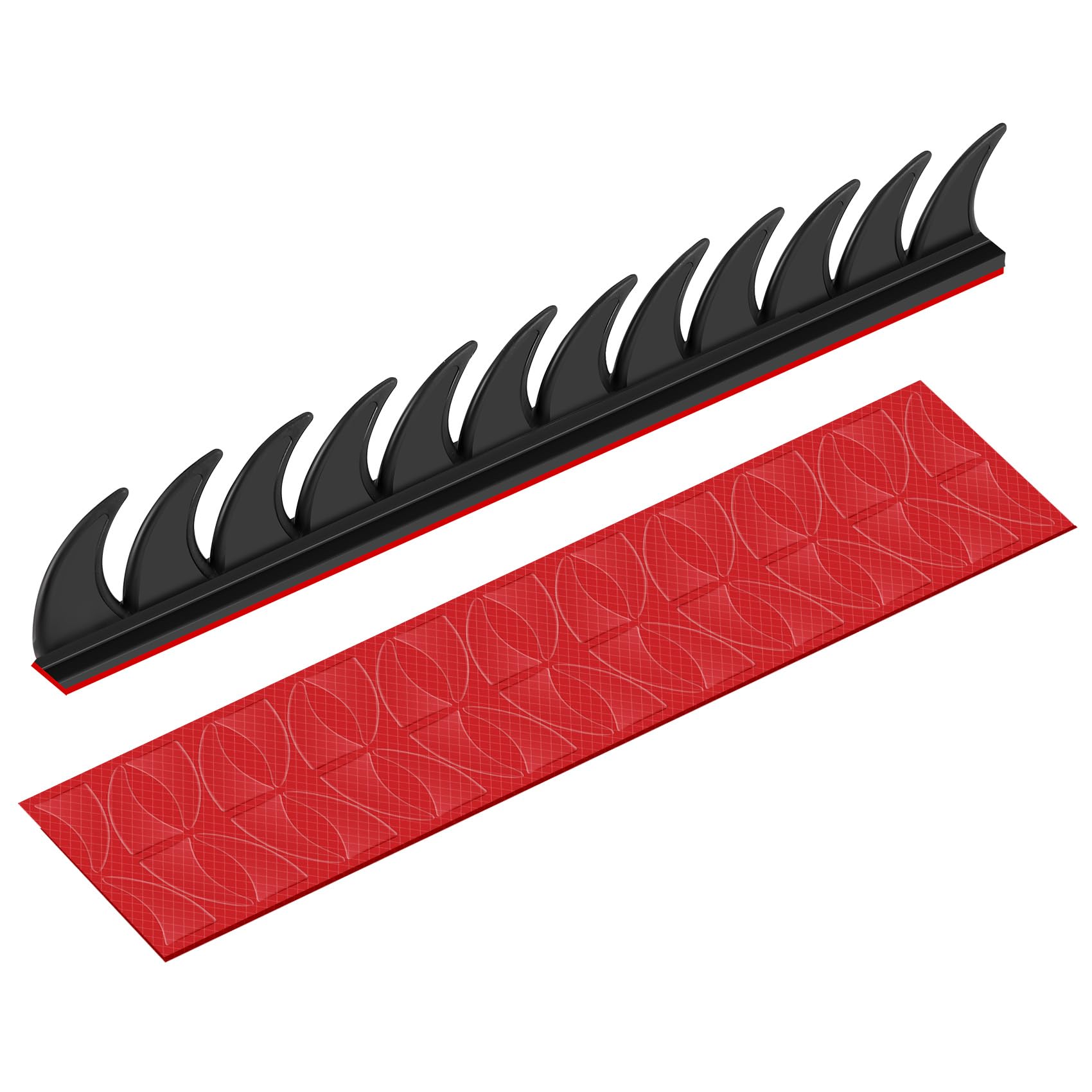 GiilaykyReflective Motorcycle Helmet Mohawk Spikes Rubber Camber Saw with Red Helmet Decals(Helmet Not Included)