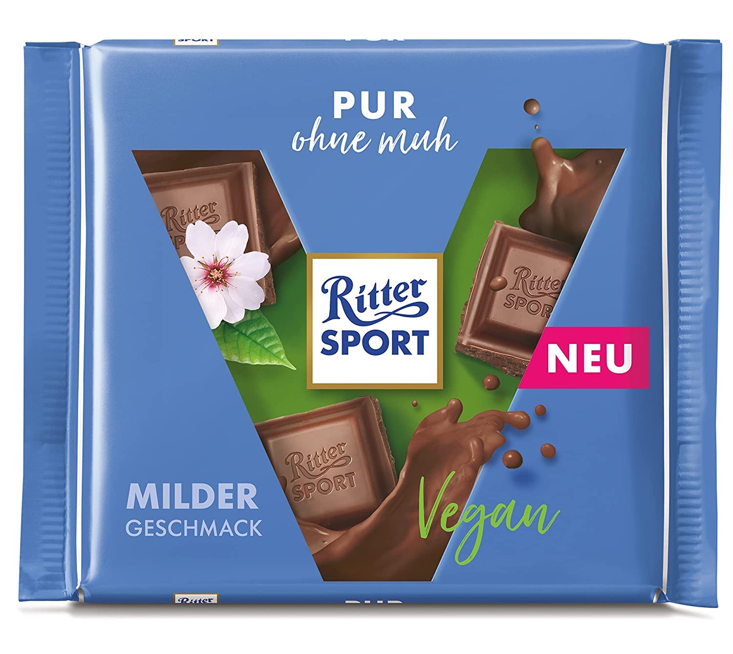 Ritter Sport Vegan Pur ohne Muh Chocolate 100g