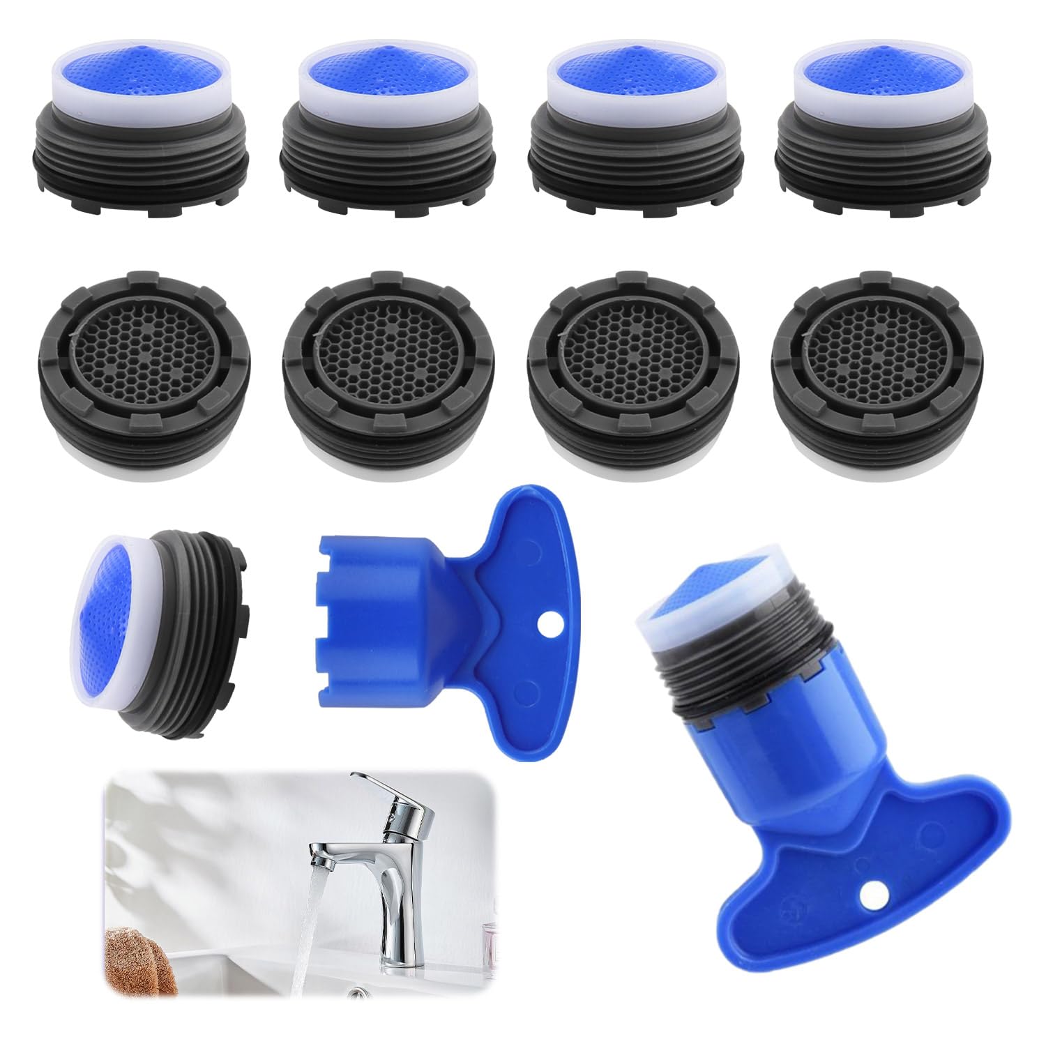 10x Perlatoren M22 Für Wasserhähne + 2 Schlüssel | Strahlregler Wassersparend Für Bad & Küche