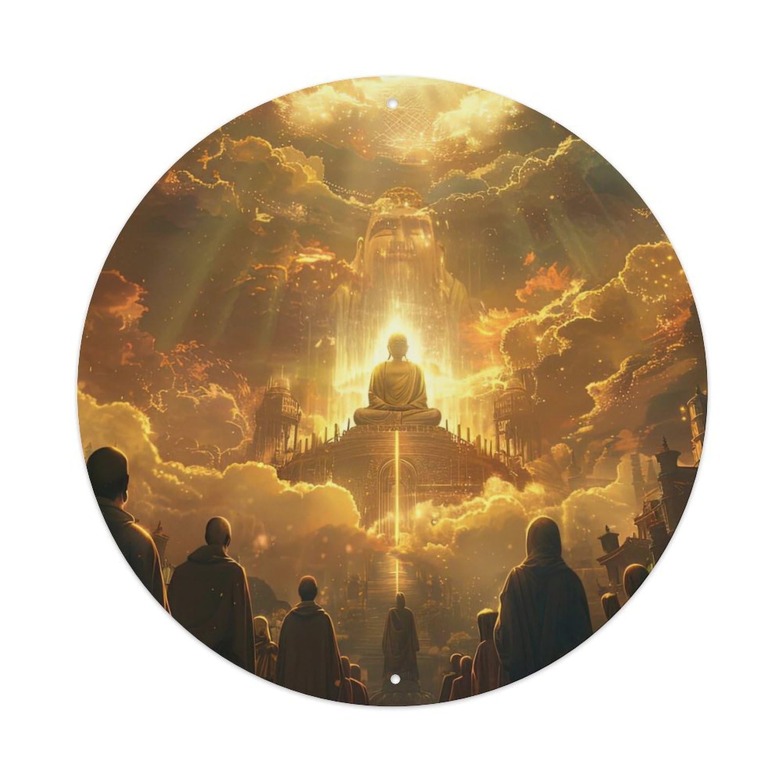 Buddhism The Buddha And The Followers of Buddhism Metal Tin Sign