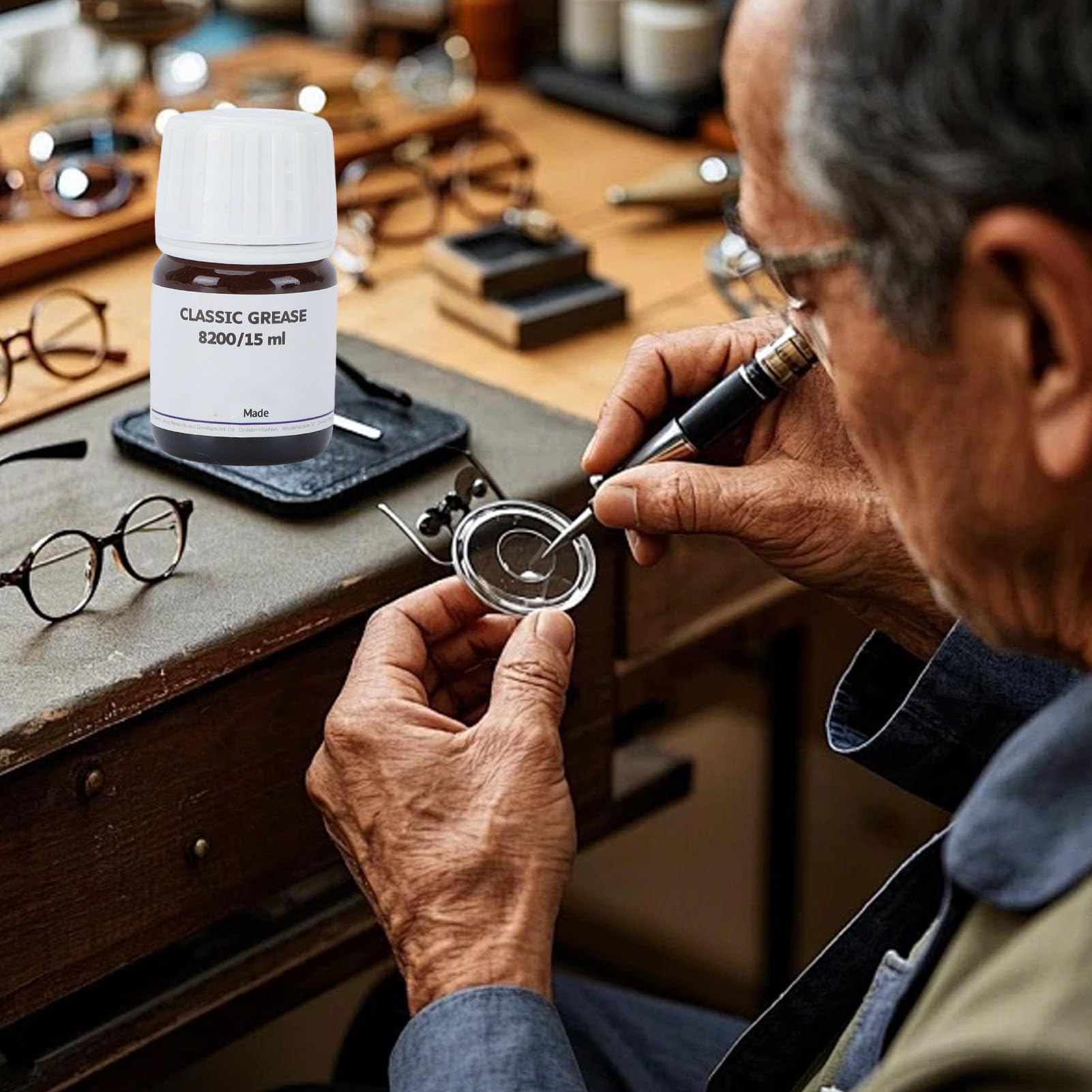 Syntetyczny Olej do Naprawy Zegarków 15ml do Mechanizmów | W 100% Syntetyczna Formuła, Odporna na żelowanie i Suszenie, Smaruje Sprężyny i łożyska, 4-letni Okres Trwałości dla