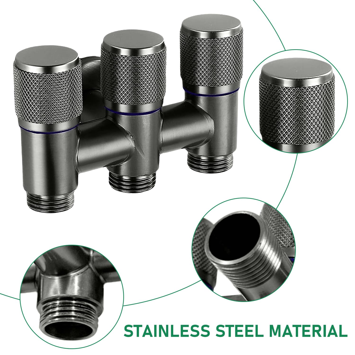 20mm Tees Stop Valves 3 Way Diverters Connector Toilet T Adapter For Dishwasher Washing Machine Easy To Use Tees Stop Valves Feed Water Adapter - View #4