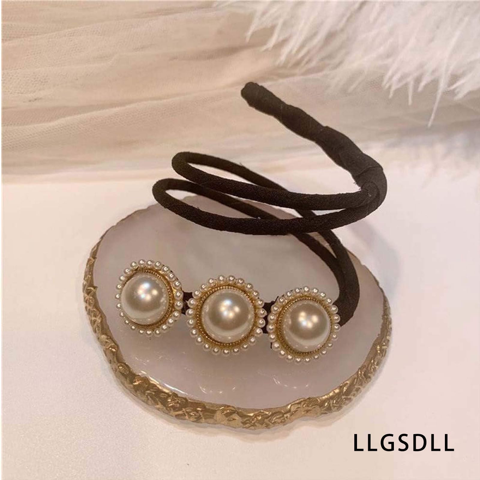 Chignon a Ciambella, 2 Pz Creatore per Pane Ciambella Chignon a Ciambella, French Twist Accessori Capelli Ciambelle Chignon, Fiore Perla Capelli Chignon per Donne Ragazze Donne Bambini Balletto