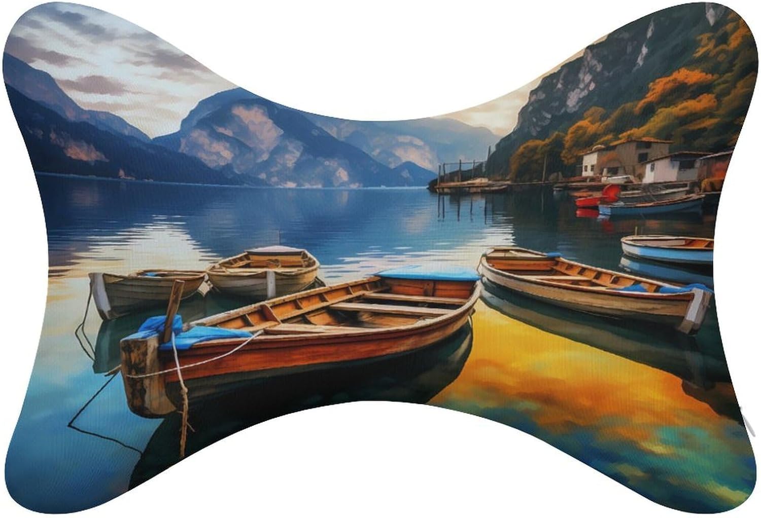 Mountain Fishing Boats 2 Pack Car Neck Pillow Car Headrest Soft Car Pillow for Most Cars