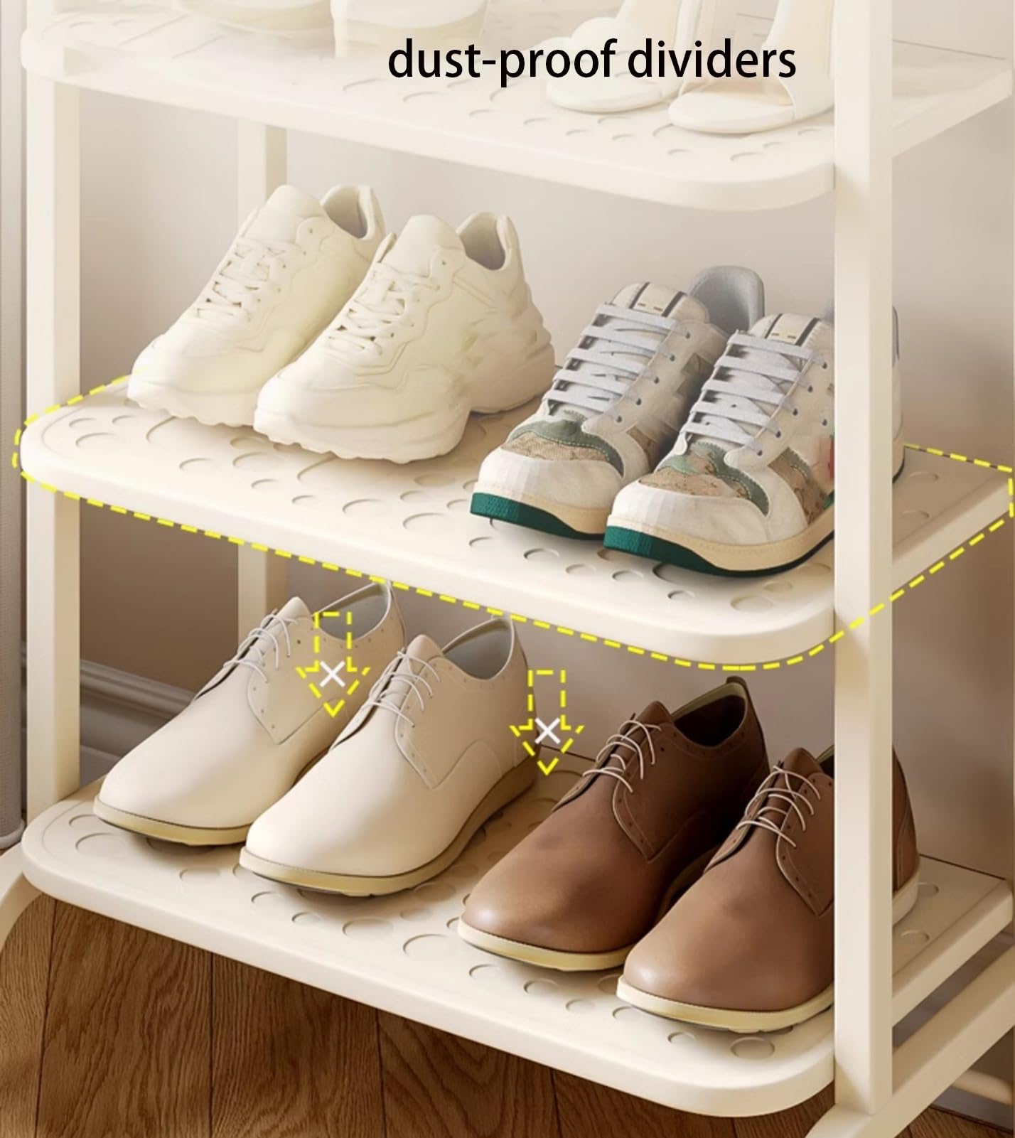 Schuhregal aus Metall mit 4 Ebenen – stilvolles schwarzes Eingangs-Eckregal für den Flur, perfekte Lösung für Schuhe und Hausschuhe