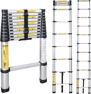 Ladders Telescoping Ladders Adjustable Ladder Aluminum Adjustable Extension Tall Multi Purpose Adjustable Ladder Telescoping Ladders for Household Daily Aluminum Yearn for