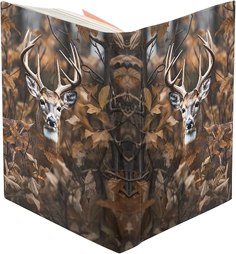 Miniatura 2 de Belidome Funda de libro de camuflaje de caza para hombres y niños, libro de regreso a clases, protector de manga de libro de camuflaje elástico,