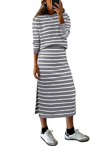 ANRABESS 2 Piece Skirts Sets For Women Fall Fashion 2025