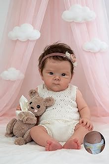 Anano Reborn Baby Dolls Full Body Soft Silicone Vinyl Realistic Girl Doll, Waterproof, 18 inches