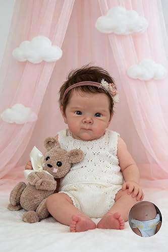 Anano Muñeca Bebé Reborn de Cuerpo Completo de Vinilo de Silicona Suave, Bebés que Parecen Realistas como Bebé Reborn Niña, Muñecas de Bebé de la