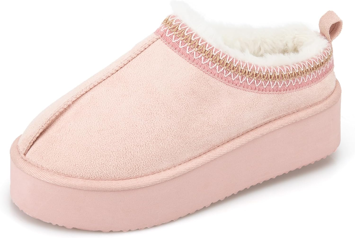 Jessica Simpson womens Microsuede Cozy Clog Platform Slipper - Indoor/Outdoor Sole, Memory Foam