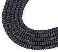 Vista 1 de 90 cuentas de lava volcánica natural de 0.315 pulgadas (0.315 in), cuentas de roca de chakra, cuentas de lava negra, cubo de aceites esenciales