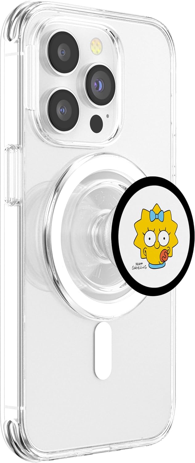 The Simpsons Maggie Simpson Face PopSockets MagSafe PopGrip for iPhone