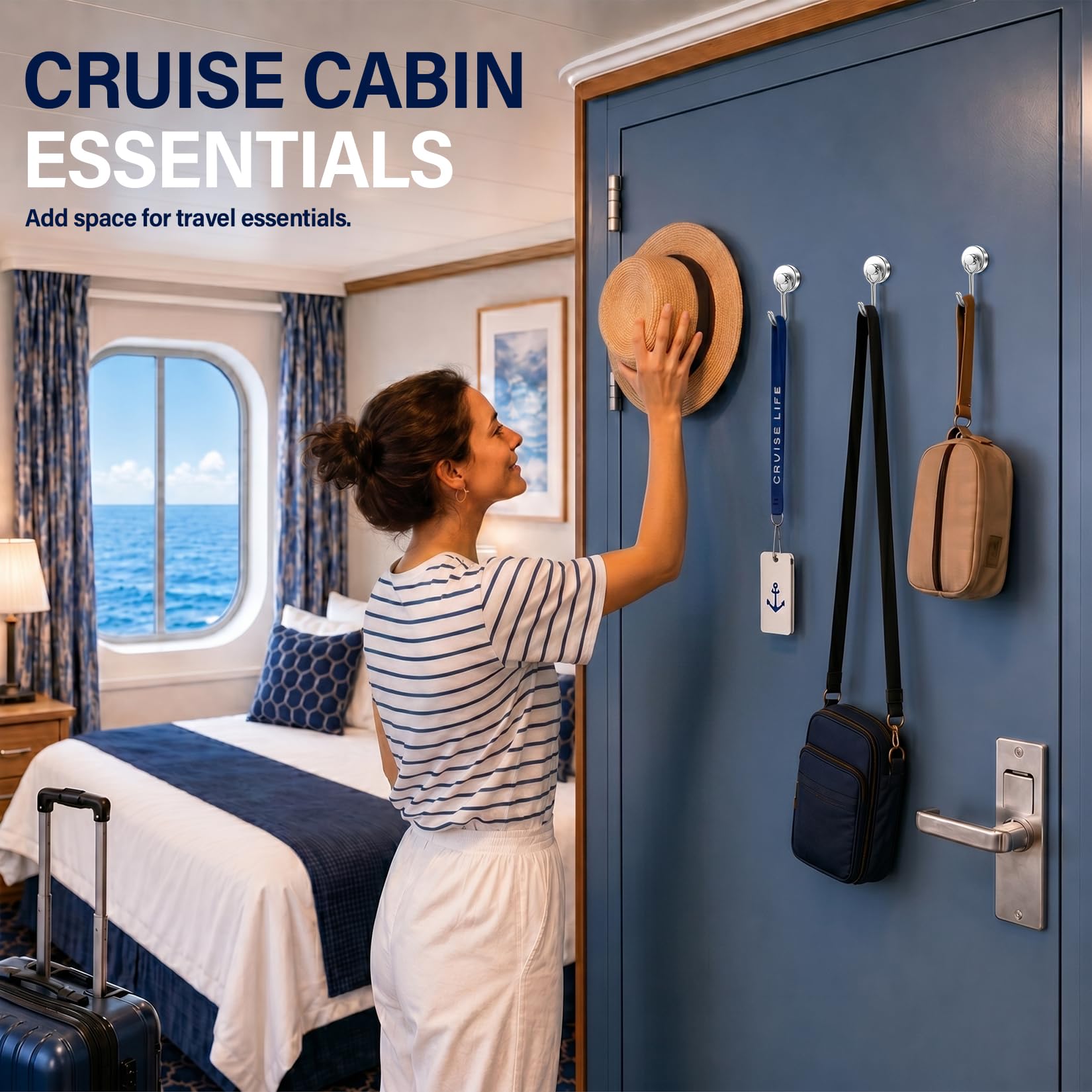 FINDMAG Paquete de 100 ganchos magnéticos para cabinas de crucero, 30 libras +, color plateado | Ganchos magnéticos resistentes para colgar para viajes, aula, barco, taquilla, hogar, parrilla, crucero esencial 2026