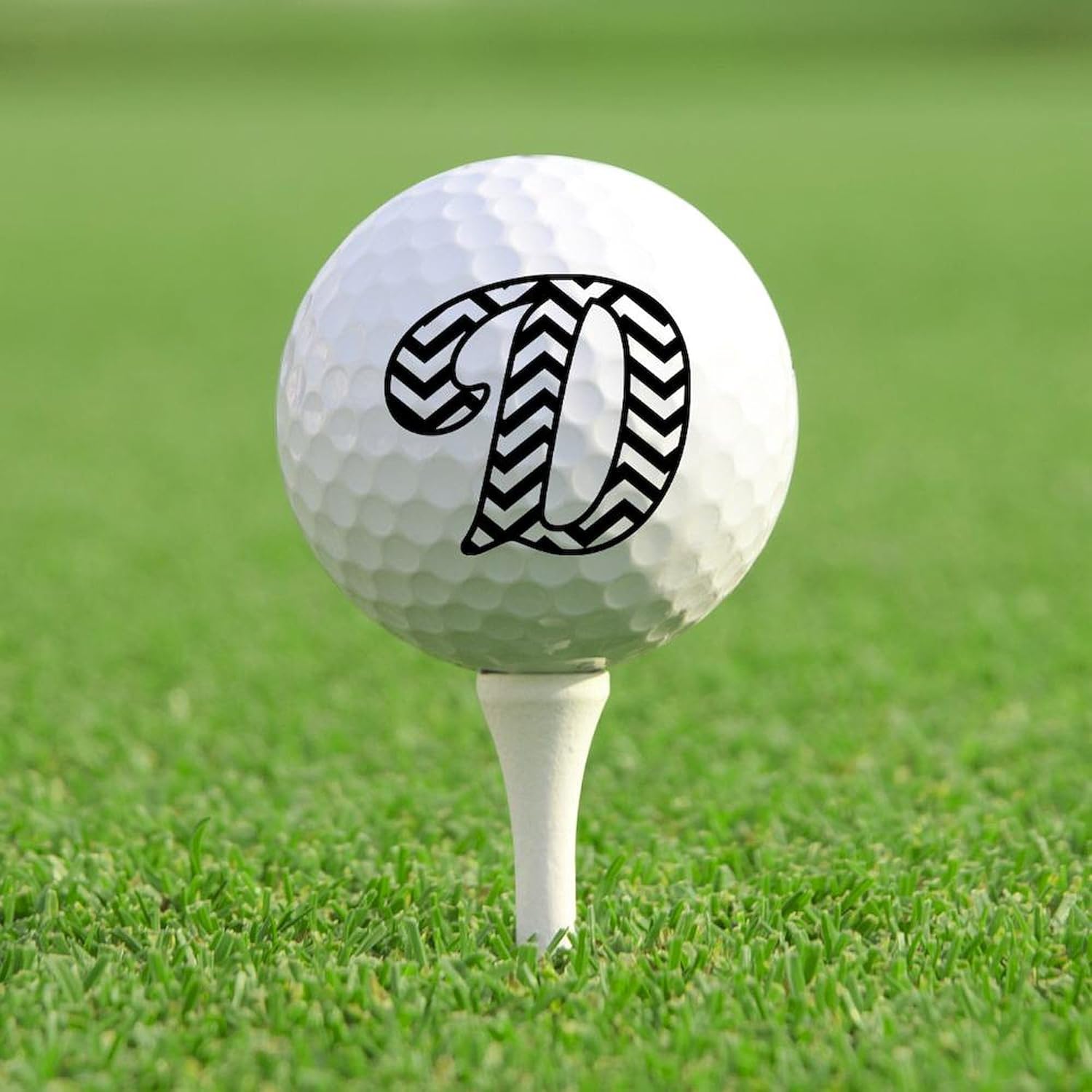 CafePress Letter D Chevron Monogram Novelty Golf Balls (Pk of 12)