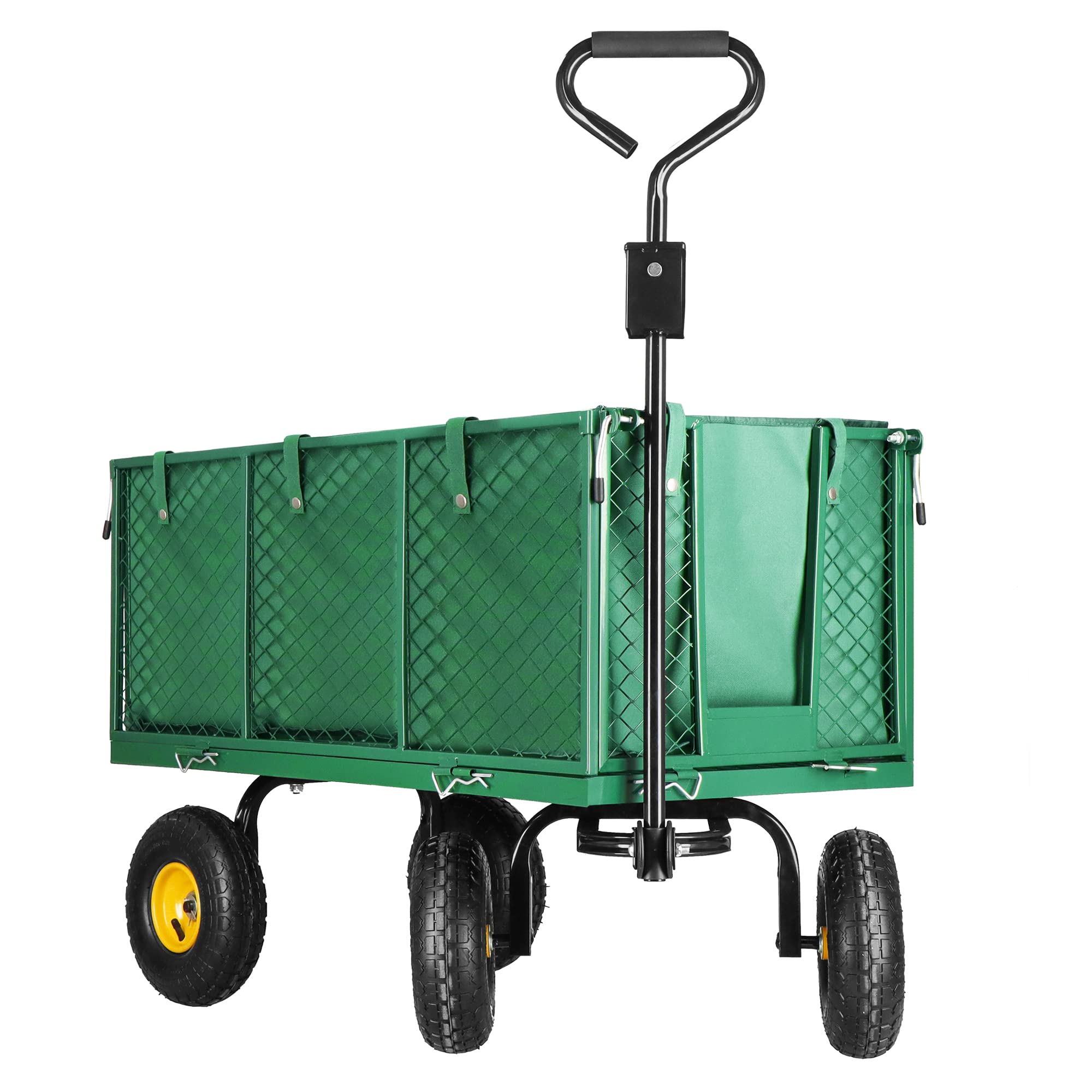 SPRINGOS Wózek transportowy, wyjmowana plandeka do 400 kg obciążenia