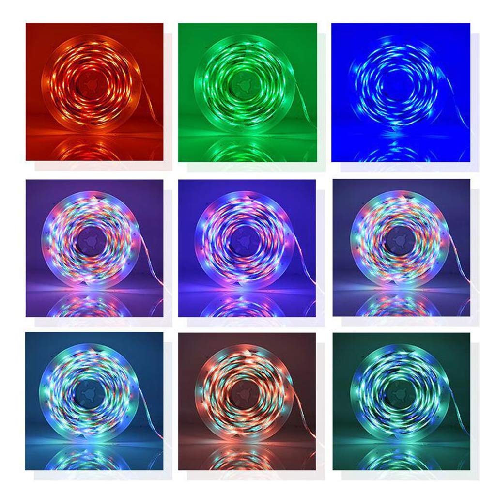 Taśma LED WiFi, zmieniająca kolor, łańcuch świetlny RGB, elastyczna taśma LED z kontrolerem WiFi, zastosowanie w sypialni, na imprezę i jako dekoracja wakacyjna, 5 m, 150 diod LED