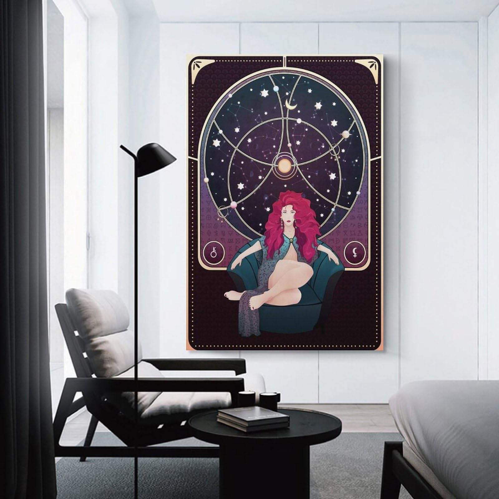 Junmoney Wall Picture Print The Seer, 24x36inch(60x90cm), for Hallway, Bedroom Or Modern Interiors, Thoughtful Wall Decor for Art Lovers