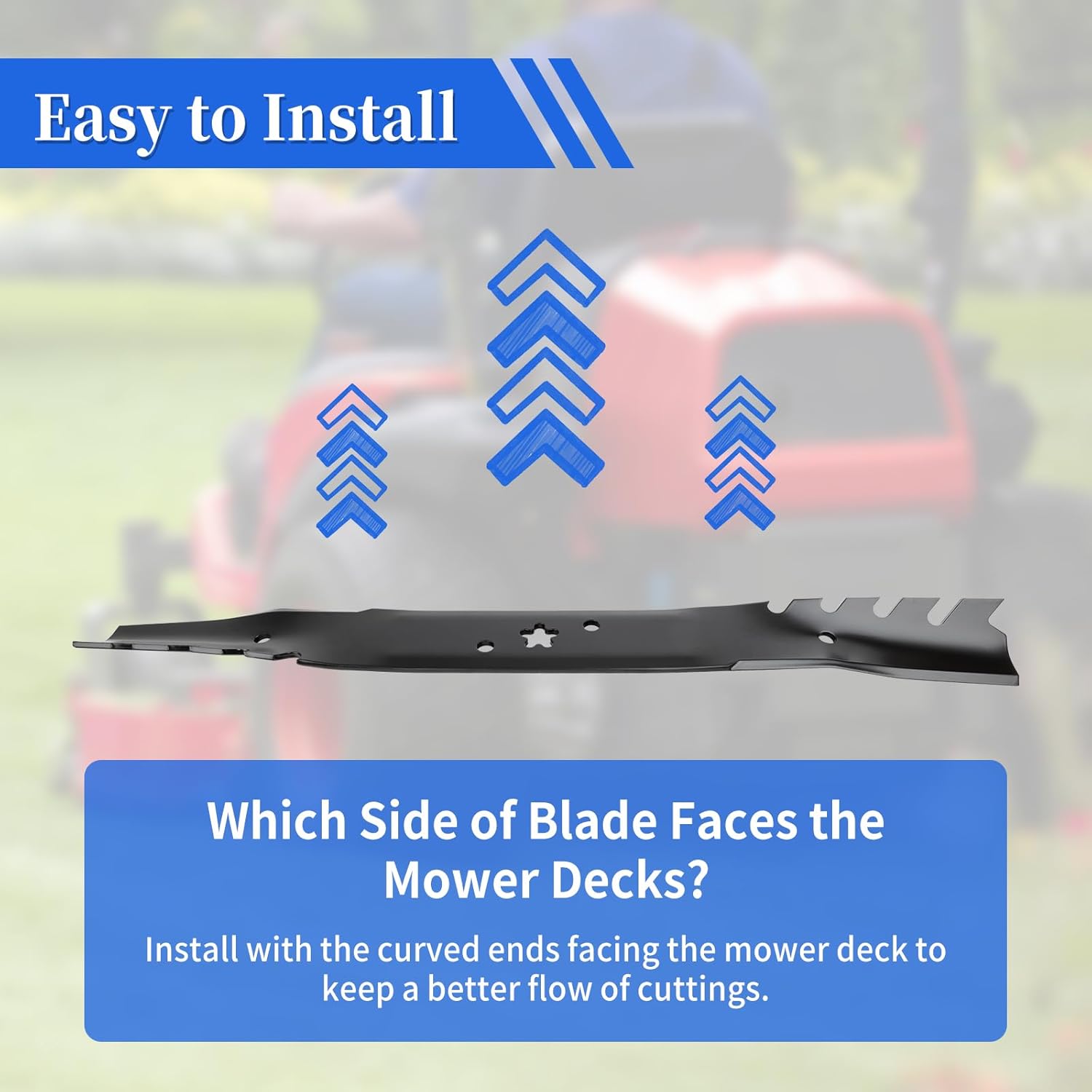 Keycci 587199603 Mulching Blades Compatible with Hu sqvarna HU725AWD HU700H HU700F HU800AWDH 22" Cutting Deck, Lawn Mower Replacement for 587199601, 2 Pack