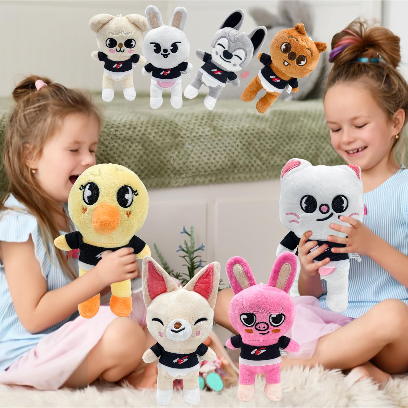 Strraykiid Kuscheltier, 8 Stück Strraykiid Plush, SK Plush, WlsqDE SK Puppen, Geschenk für Fans