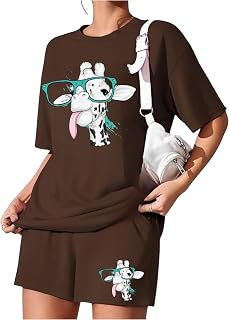 UG Fashion Women's Cotton Half Sleeve T-Shirt & Short Pyjama Set || Printed Top & Shorts Nightsuit Pair for Women || Casua... Price In India