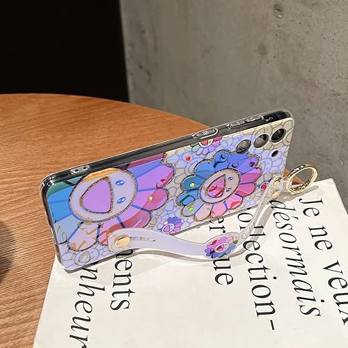 Miniatura 4 de for Samsung Galaxy S21 Plus Case Cute with Wrist Strap Kickstand S21+ Case 5G Glitter Bling Cartoon IMD Soft TPU Shockproof Protective Phone Cases