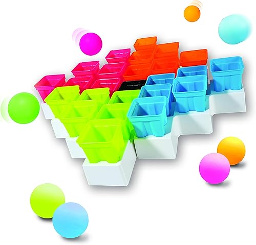 Franklin Sports Battle Buckets - Juegos de ping pong para cuatro jugadores de ritmo rápido diversión para niños y familias es un juego de habilidad