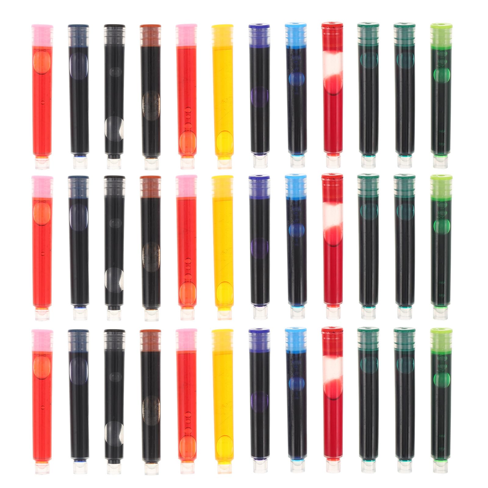 240 cartuchos de tinta para pluma estilográfica, 12 colores, recambios para pluma estilográfica, cartuchos de tinta recargables de 3,4 mm de diámetro para la escuela, el hogar y la