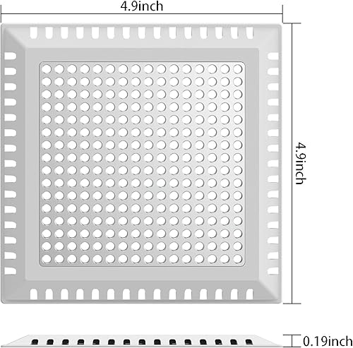 Vista 2 de Hair Catcher/Drain Strainer/Shower Drain Cover for Bathroom Floor Drain, Stainless Steel and Silicone (Patented Product) Gris,Negro -,Gris
