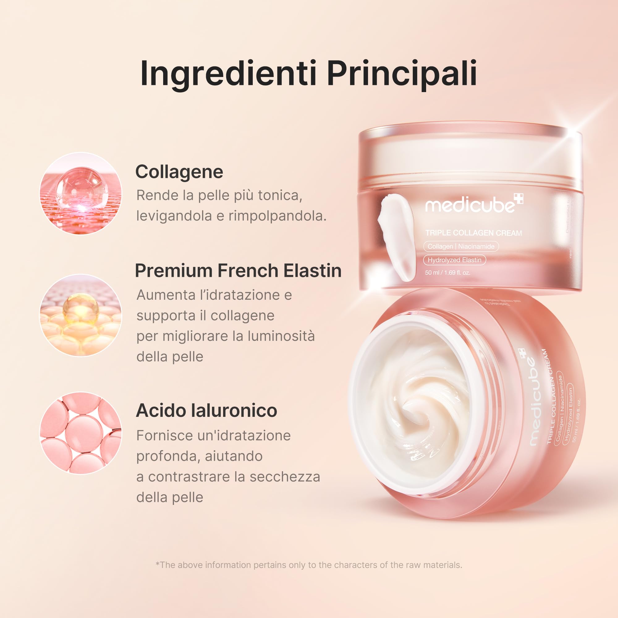 medicube Triple Collagen Cream - Crema Viso Collagene contro i segni del tempo, Pelle Idratata per 24h, Effetto Rassodante e Idratante, con Acido Ialuronico - Skincare Coreana, 50 ml