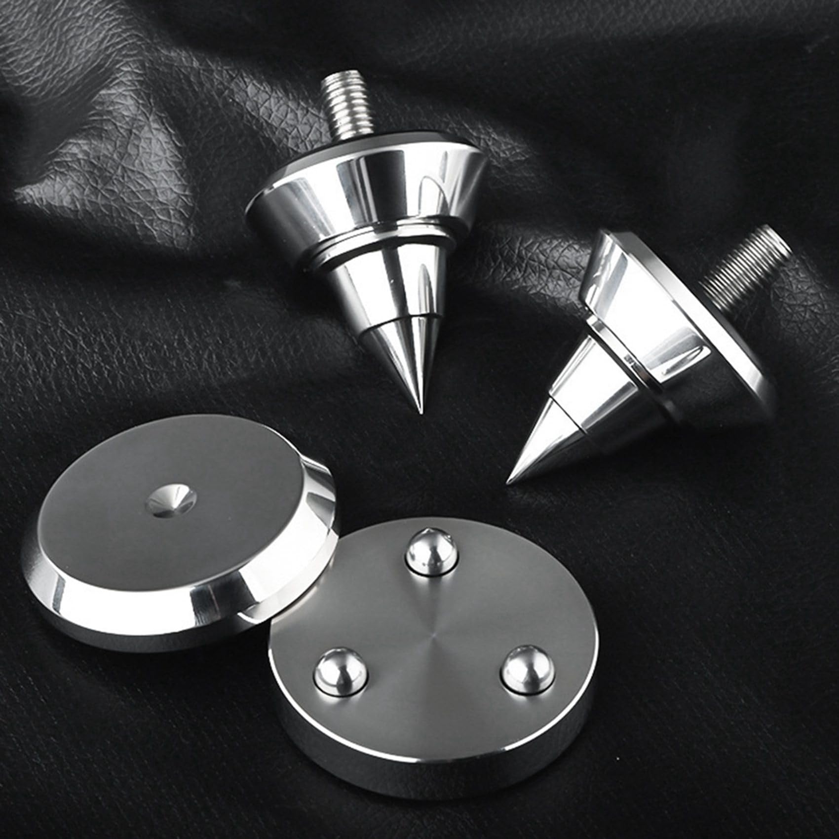 Amplificateur audio Hi-Fi, pieds coniques amortissant les chocs, base, isolation des ongles, pointes, coussinets de support, 8 coussinets de pied individuels