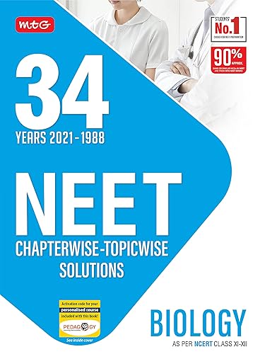 34 Years NEET Previous Year Solved Question Papers with NEET Chapterwise Topicwise Solutions - Biology 2022 [Paperback] MTG Editorial Board