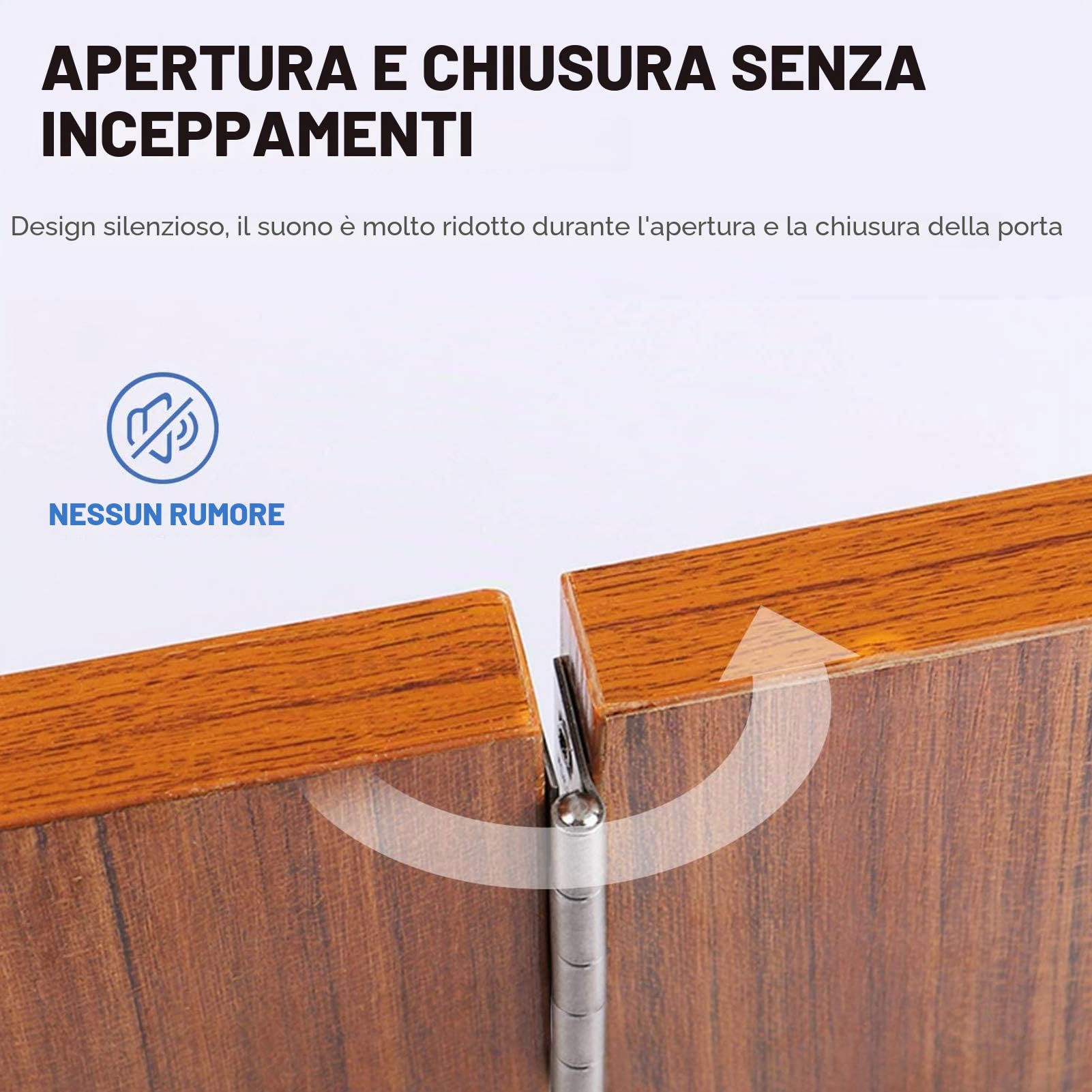 4 Pcs Cerniera a Vite Acciaio Inossidabile, 75mm × 50mm, per Legno, Nautica, Pieghevoli