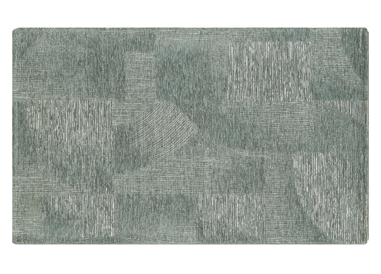 CapitanCasa Tapis velours avec dos antidérapant motif rayures par Suardi 140 x 200 cm, gris