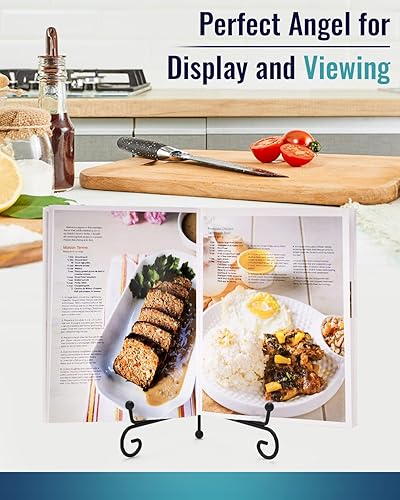 Miniatura 4 de Soporte de Exhibición de Hierro 10 Paquetes, Soporte de Plato de 8 Pulgadas Soporte de Imagen Soporte de Foto para Exhibición, Soporte de Caballete