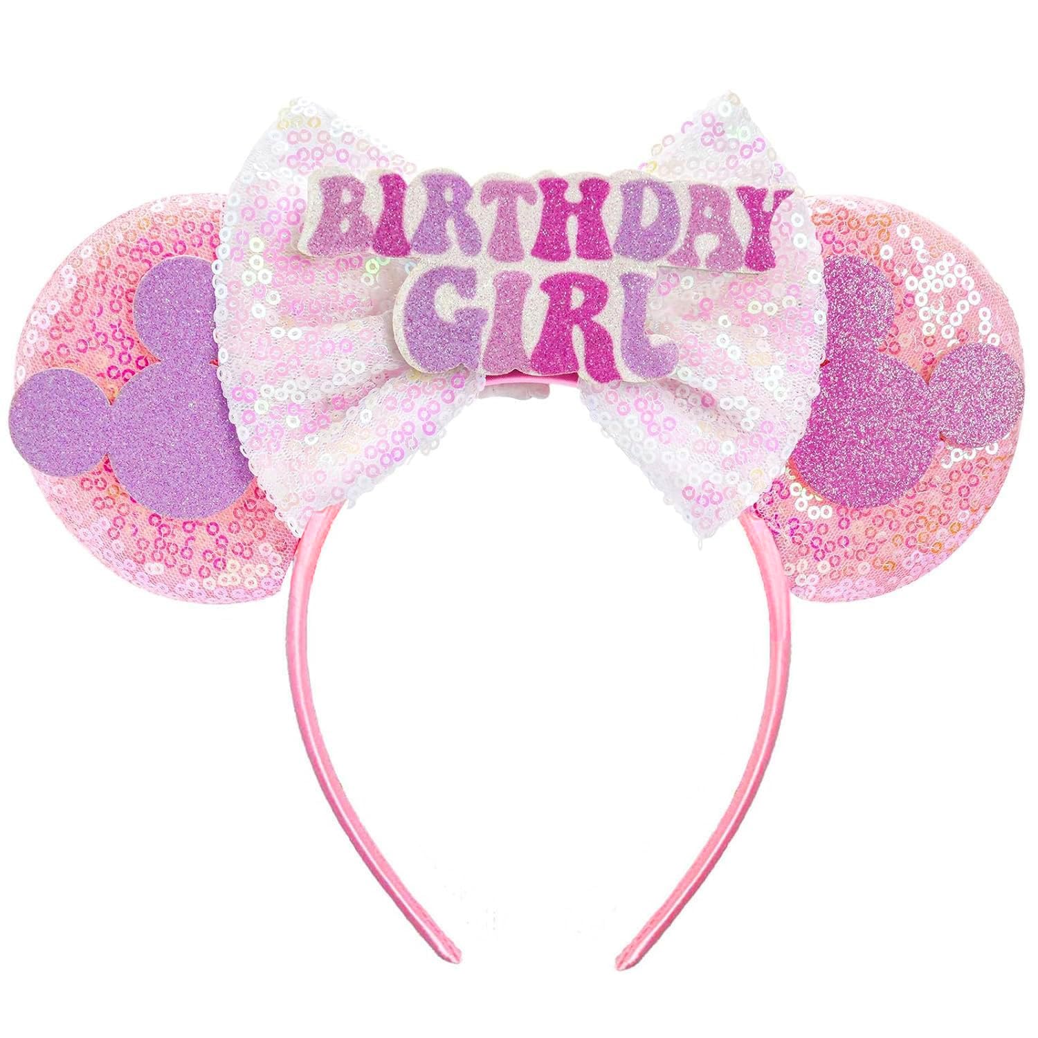 Birthday Mouse Ears, Mouse Ears Headband for Women Girls