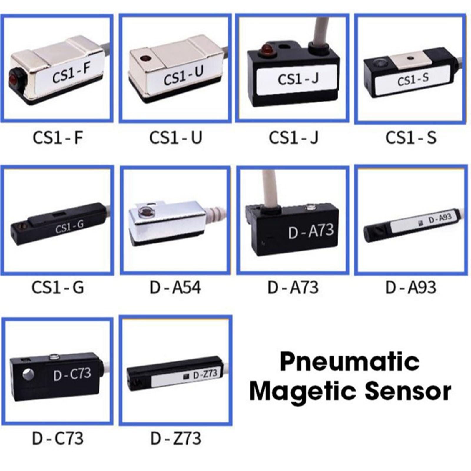 Air Pneumatic Cylinder Magnetic Reed Switch Sensor CS1-E CS1-J CS1-G CS1-F CS1-U CS1-S (Color : CS1-F)