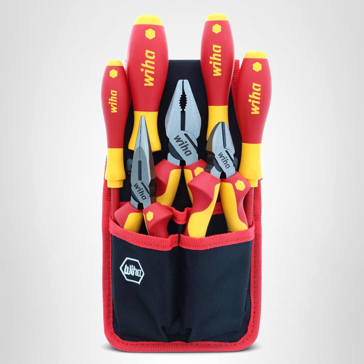 Wiha 32985 7 Piece Insulated Industrial Pliers and Screwdriver Set
