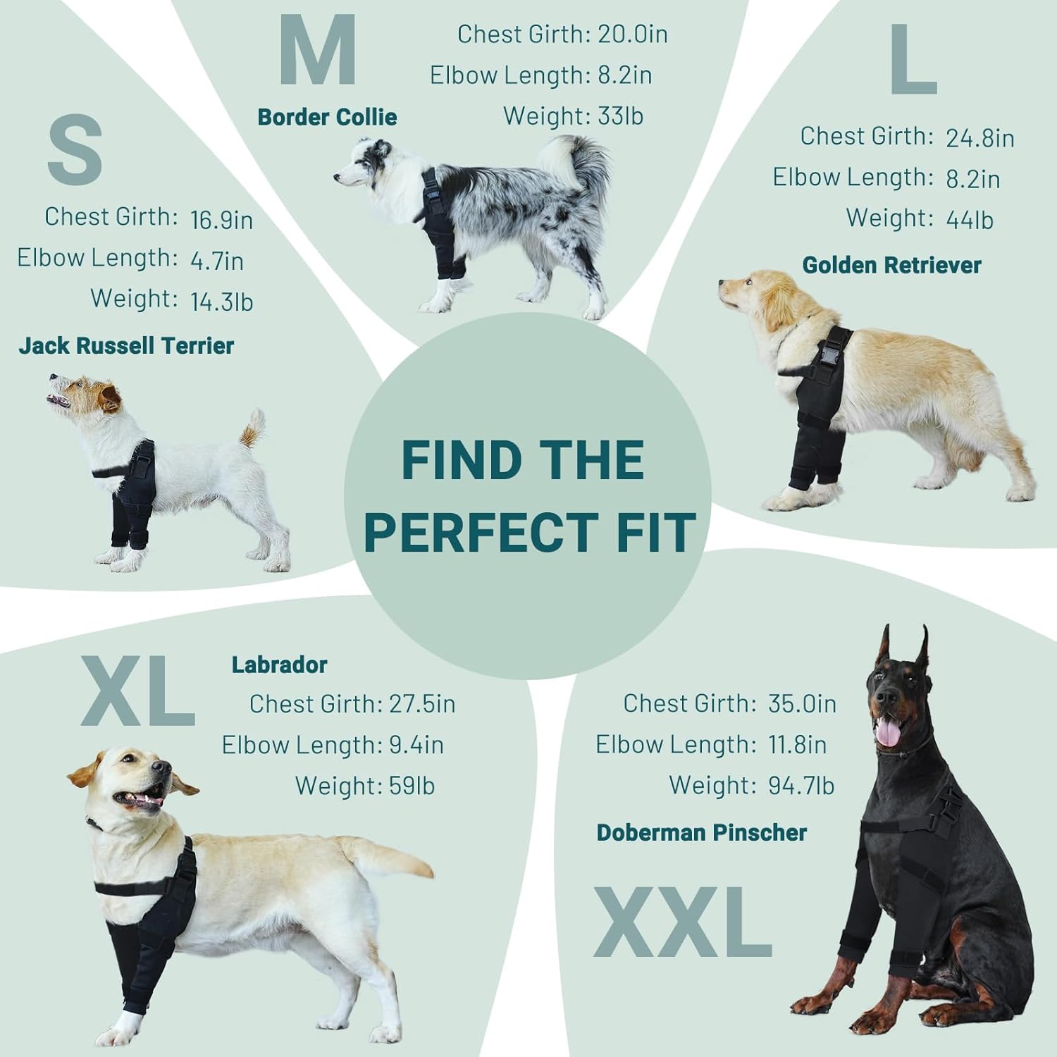 Dog Elbow Protector Brace, Dog Leg Sleeves Anti-Licking for Hygroma, Calluses & Arthritis Relief– Adjustable Dogs Elbows Pads & Shoulder Brace for Elbow Dysplasia and Injury Recovery, XL - Image 7