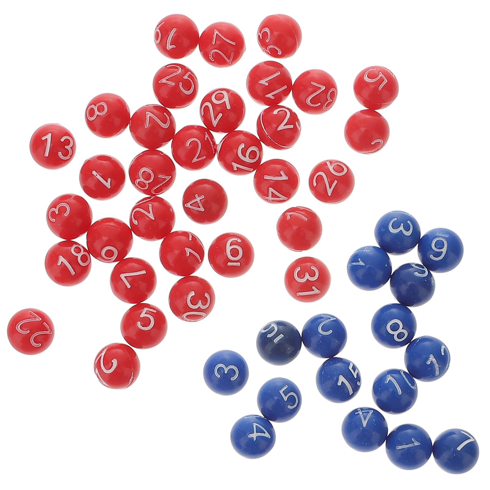 iBase Nice Raffle Machine Accessories - 98 Pcs Multicolor Bingo Cages, Tiny Table Tennis & Red Calling Balls for Bingo Game, Raffle & Mini Accessories