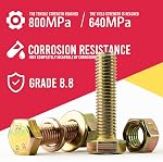 860pcs Grade 8.8 Metric Bolt Assortment Kit,M4 M5 M6 Bolts and Nuts Washers Assortment Set,14 Most Common Sizes,10-40m