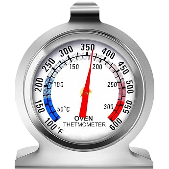 Oven Thermometer 50-300C/100-600F Oven Grill Fryer Smokehouse Analog Thermometer Instant Read Stainless Steel Kitchen 1