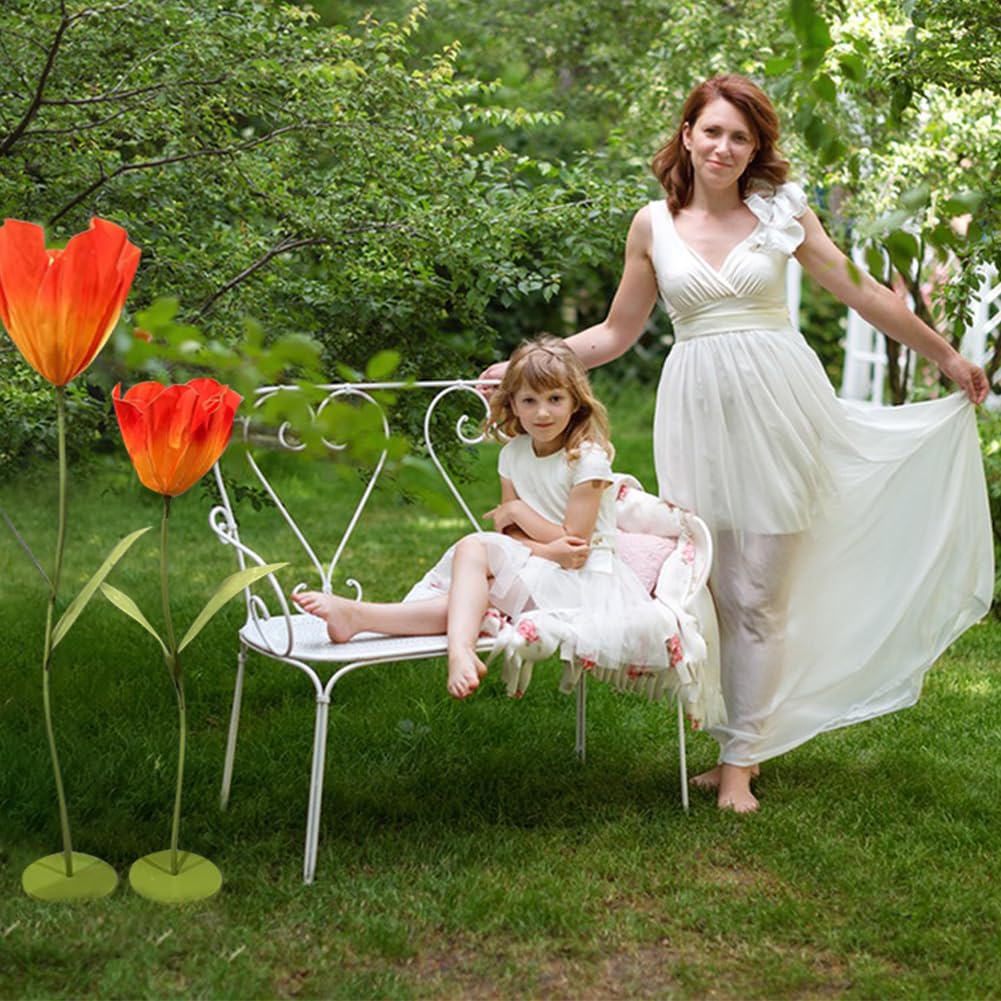 3 Stück Riesige künstliche Tulpen Blumen für Dekoration Hochzeitsempfang Riesige künstliche Eva Tulpe Blume für Geburtstag Hochzeit Arrangements Bankett Hintergrund Dekor Schaufenster Display