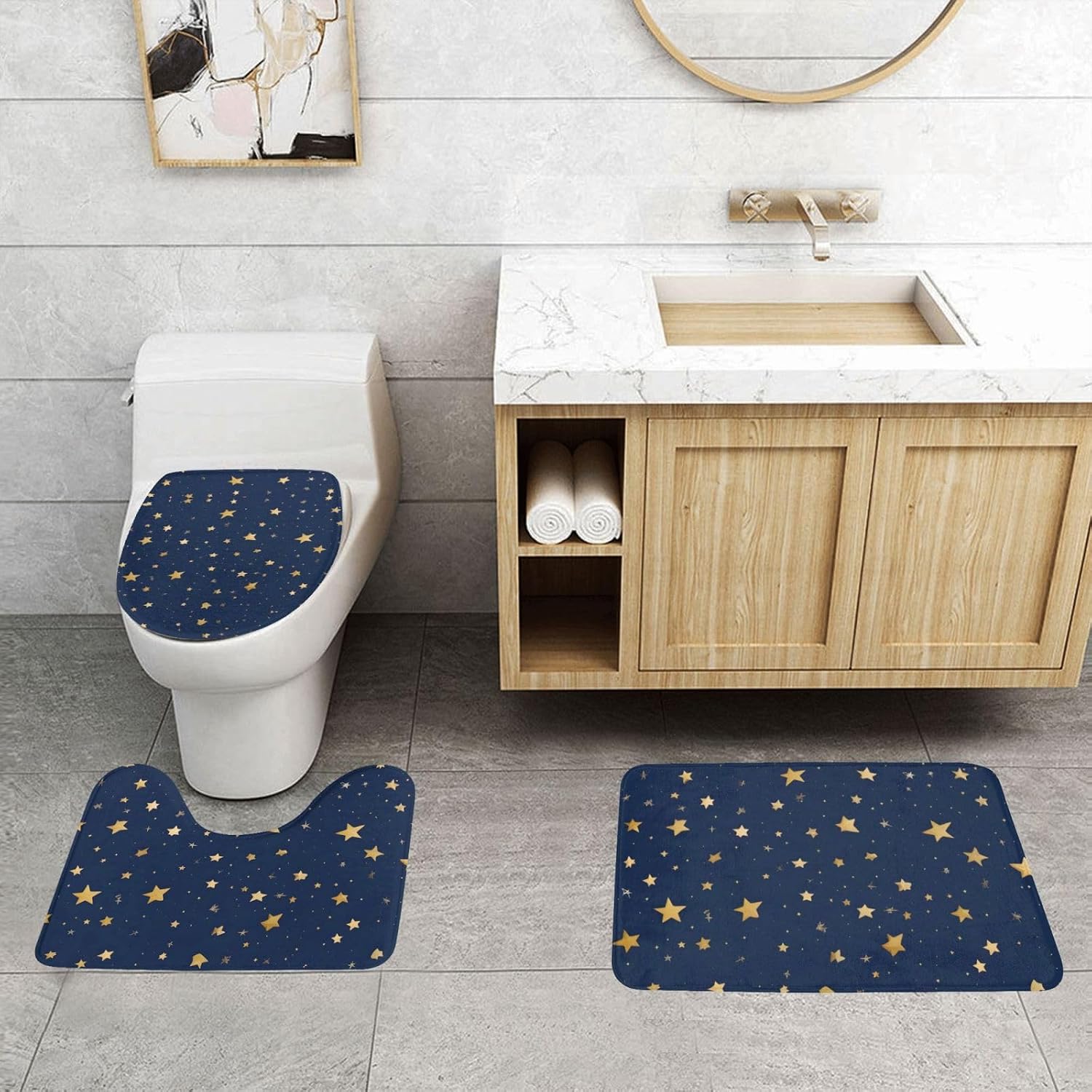 Navy Blue Sky and Stars