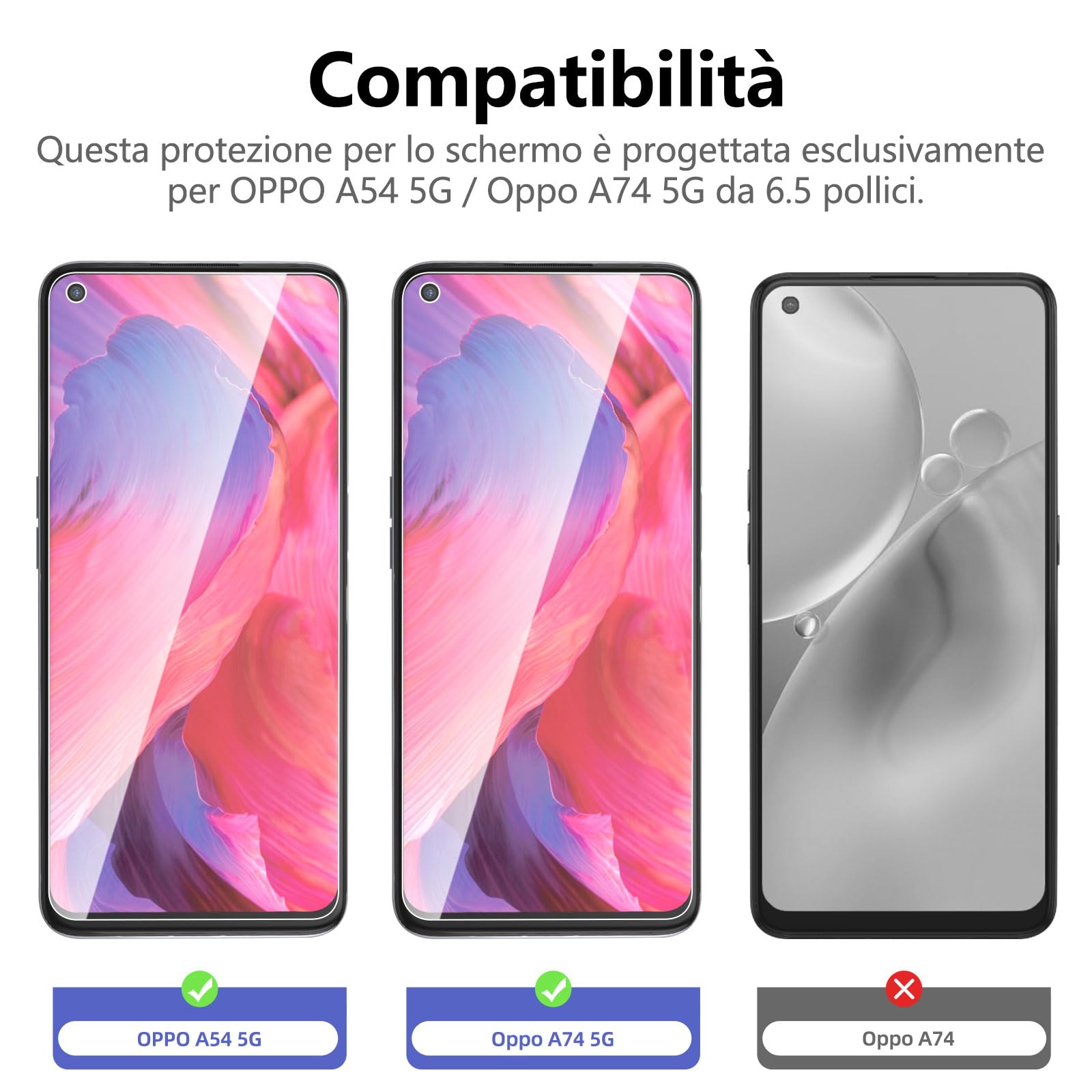 Qasyfanc Cover Protezione Fotocaera Per Sasung Galaxy A54 5G Con 2 - Foto 3